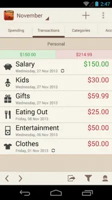 Spending Tracker android App screenshot 5